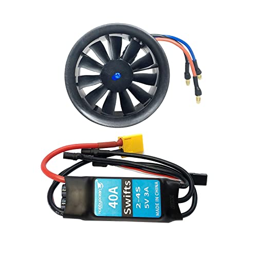 Harilla 50 mm Impeller mit bürstenlosem 4300-kV-Motor und elektrischem 40-A-Drehzahlregler RC-Jet-Flugzeug-DIY-Zubehörteile Harilla 50 mm Impeller mit bürstenlosem 4300-kV-Motor und elektrischem 40-A-Drehzahlregler RC-Jet-Flugzeug-DIY-Zubehörteile von Harilla