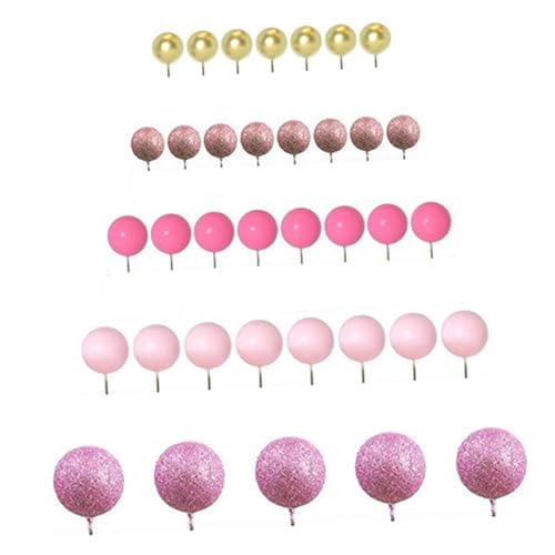 Harilla 50x Kuchen -Top -Ball -Kuchen -Dekorationen, Rosa Harilla 50x Kuchen -Top -Ball -Kuchen -Dekorationen, Rosa von Harilla