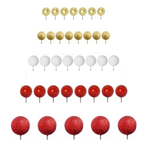Harilla 50x Kuchen -Top -Ball -Kuchen -Dekorationen, Rot Harilla 50x Kuchen -Top -Ball -Kuchen -Dekorationen, Rot von Harilla