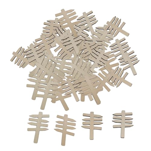 Harilla 50x Mini Wegweiser Holz Richtungs Zeichen DIY Straße Landschaft Layout ACCS Micro Landschaft Wegweiser für Architektur Modell, Set B von Harilla
