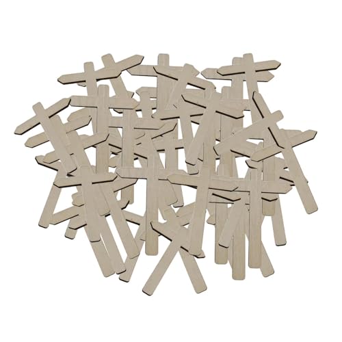 Harilla 50x Mini Wegweiser Holz Richtungs Zeichen DIY Straße Landschaft Layout ACCS Micro Landschaft Wegweiser für Architektur Modell, Stellen EIN von Harilla