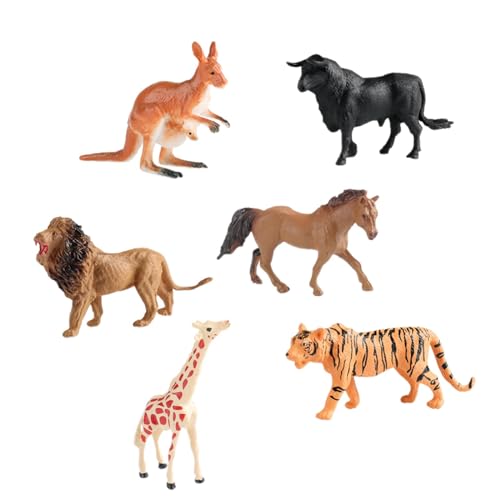 Harilla 6 Stück Tierfigur, realistische Wildtierstatue, Geburtstagsgeschenke, Partygeschenke, Tierfiguren, Tierspielset-Modell, Stil b von Harilla
