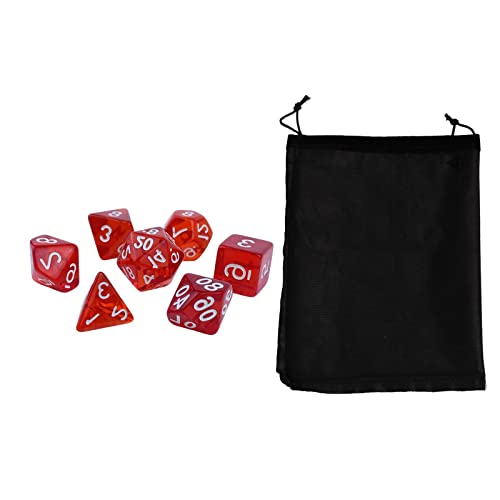 Harilla 7-teiliges polyedrisches Acryl-Würfelset, transparente Lehrmittel, Unterhaltungsspielzeug, Spielwürfel für Lernaktivitäten, KTV-Rollenspiel, Rot Harilla 7-teiliges polyedrisches Acryl-Würfelset, transparente Lehrmittel, Unterhaltungsspielzeug, Spielwürfel für Lernaktivitäten, KTV-Rollenspiel, Rot von Harilla