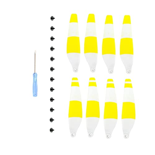 Harilla 8 Drohnenpropeller Ersatzblätter für Mini, Wing Fans Leichtes Hochleungszubehör, Gelb Weiss Harilla 8 Drohnenpropeller Ersatzblätter für Mini, Wing Fans Leichtes Hochleungszubehör, Gelb Weiss von Harilla