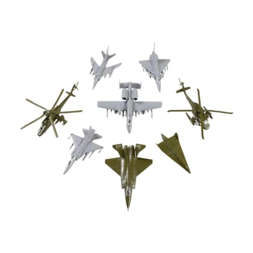 Harilla 8pcs kleines Flugzeugmodellsatz 1/144 Flugzeug Set realistisch 1: 144 Skalierungsmodell Flugzeug Home Ornamente Sammlung Geschenk Ansouvenir, Style B von Harilla