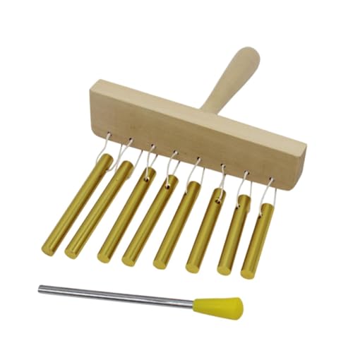 Harilla Acht-Ton-Handheld Wind Chimes Percussion Wind Chime Unterricht AIDS Bildungsspielzeug Tabletop Sound Chime für Kinder für , Gold von Harilla