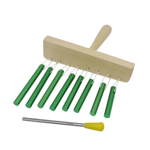 Harilla Acht-Ton-Handheld Wind Chimes Percussion Wind Chime Unterricht AIDS Bildungsspielzeug Tabletop Sound Chime für Kinder für , GrÜn von Harilla