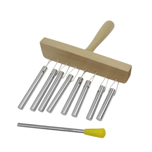 Harilla Acht-Ton-Handheld Wind Chimes Percussion Wind Chime Unterricht AIDS Bildungsspielzeug Tabletop Sound Chime für Kinder für , Silber von Harilla
