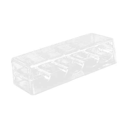 Harilla Acryl -Chip -Hülle Clear Game Storage Case Staubdicht 5 Fach Acryl Organizer Halt 100 Chip für -Spielreisen von Harilla
