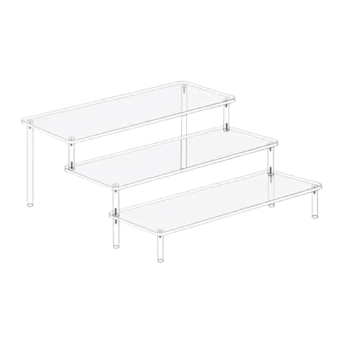 Harilla Acryl Riser Clear Display Stand Parfüm Organizer Ständer Hochzeitstorte Tablett, 3-stufig Harilla Acryl Riser Clear Display Stand Parfüm Organizer Ständer Hochzeitstorte Tablett, 3-stufig von Harilla