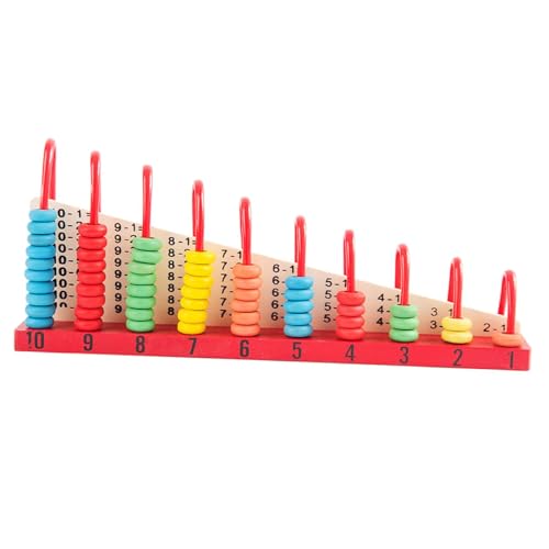 Harilla Add Subtract Abacus mit Perlen Holz Abacus Zählspielzeug Bunte Glatte Oberfläche Lernperlenzähler für Babys im Vorschulalter von Harilla