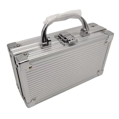 Harilla Aluminium -Legierungs -Chip -Hülle Halten Sie 100 Chips Organizer mit Griff, Sammeln Sie Kastenkoffer -Chip -Carrier für Party -Turniere Harilla Aluminium -Legierungs -Chip -Hülle Halten Sie 100 Chips Organizer mit Griff, Sammeln Sie Kastenkoffer -Chip -Carrier für Party -Turniere von Harilla