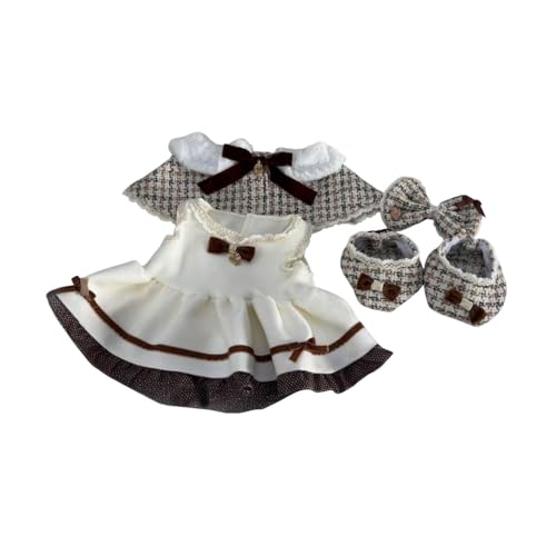 Harilla Ausgestopfte Puppenkleid und Schal -Outfit Mode DIY -Kostüme, Kleidungsfoto -Requisiten mit Bogen, Machen Sie Ihre eigenen Puppen für 22,83 Zoll von Harilla
