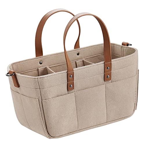 Harilla Baby-Wickeltasche aus Filz, geräumiges, stilvoll, mehrere Taschen, Handtasche, Wochenendtasche, Organizer für Babyprodukte, wiederverwendbar, Khaki Harilla Baby-Wickeltasche aus Filz, geräumiges, stilvoll, mehrere Taschen, Handtasche, Wochenendtasche, Organizer für Babyprodukte, wiederverwendbar, Khaki von Harilla