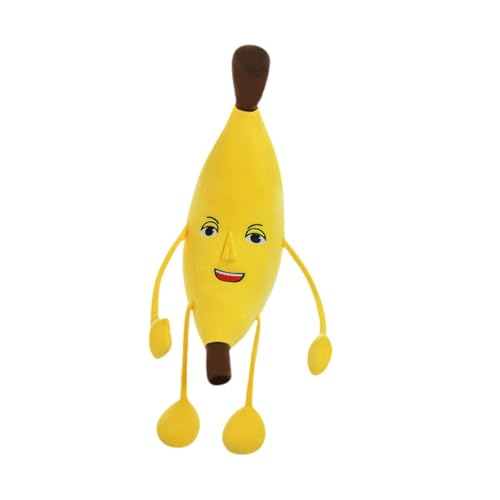 Harilla Banana Plüschspielzeug umarmt Spielzeug kreativ mit Sound Home Decor Plüsch Spielzeugpuppe Stoff Bananenkissen für Weihnachtsjungen Mädchen, 50cm von Harilla