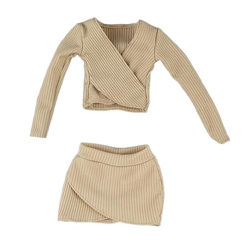 Harilla Basic Crop Top im Maßstab 1:6, Kurzer Rock, klassisch, Cosplay, langärmliges, tailliertes Top, für 12'' weibliche Actionfigur, Khaki Harilla Basic Crop Top im Maßstab 1:6, Kurzer Rock, klassisch, Cosplay, langärmliges, tailliertes Top, für 12'' weibliche Actionfigur, Khaki von Harilla きん