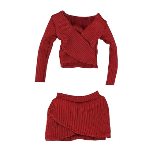 Harilla Basic Crop Top im Maßstab 1:6, Kurzer Rock, klassisch, Cosplay, langärmliges, tailliertes Top, für 12'' weibliche Actionfigur, Tiefrot Harilla Basic Crop Top im Maßstab 1:6, Kurzer Rock, klassisch, Cosplay, langärmliges, tailliertes Top, für 12'' weibliche Actionfigur, Tiefrot von Harilla きん