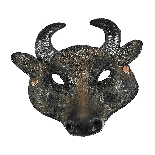 Harilla Büffelmaske, Stier, Cosplay-Maske, Kostüm, dekorative Holloween-Horror-Maske, halbes Gesicht für Maskerade, Kleidung, Zubehör, Bühnenauftritt von Harilla