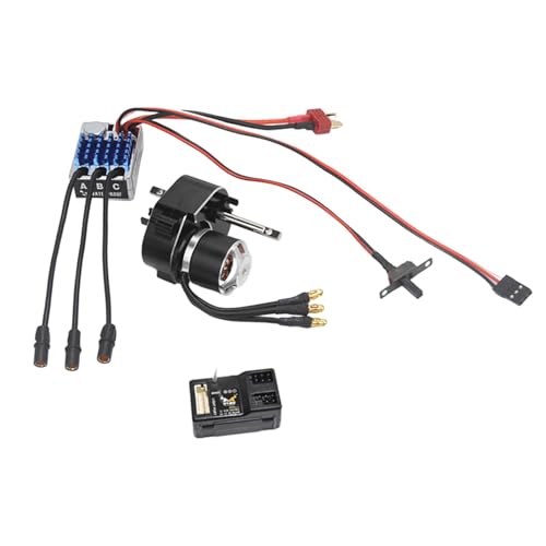 Harilla Bürstenloser Motor, Getriebe, ESC-Set, RC-Zubehör, einfache Installationskomponenten, 23222600-kV-Motor, 2-Kanal-Empfänger für MN82 MN78, Schwarz Harilla Bürstenloser Motor, Getriebe, ESC-Set, RC-Zubehör, einfache Installationskomponenten, 23222600-kV-Motor, 2-Kanal-Empfänger für MN82 MN78, Schwarz von Harilla きん