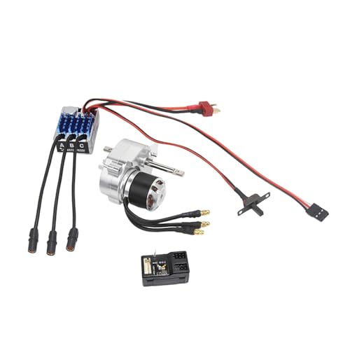 Harilla Bürstenloser Motor, Getriebe, ESC-Set, RC-Zubehör, einfache Installationskomponenten, 23222600-kV-Motor, 2-Kanal-Empfänger für MN82 MN78, Silber Harilla Bürstenloser Motor, Getriebe, ESC-Set, RC-Zubehör, einfache Installationskomponenten, 23222600-kV-Motor, 2-Kanal-Empfänger für MN82 MN78, Silber von Harilla きん
