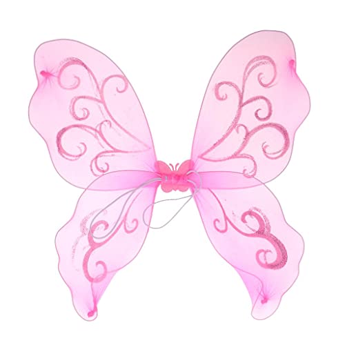 Harilla Bunte Flügel für Feen und Kostüme - Perfekt für Mottopartys und Karneval, Rosa, 44 cm × 43,5 cm × 0,2 cm von Harilla