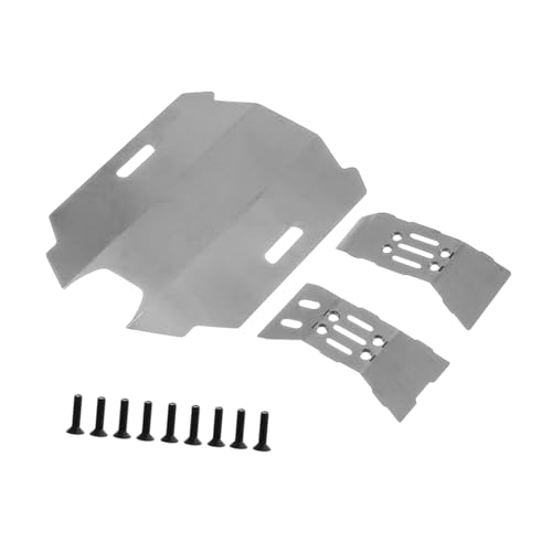 Harilla Chassis Skid Plate Protector Chassis Armors Guard Platte Edelstahl -Zubehör -Schleuderplatte, Schutzräder für 1/14 Auto DIY ACCS von Harilla