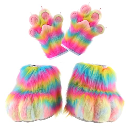 Harilla Cosplay-Klauenhandschuhe mit Plüschstiefeln, süßes Cosplay-Kostüm für Verkleidungen Harilla Cosplay-Klauenhandschuhe mit Plüschstiefeln, süßes Cosplay-Kostüm für Verkleidungen von Harilla