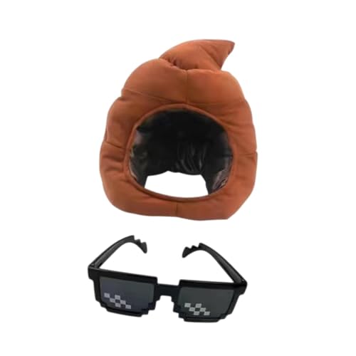 Harilla Cosplay Poop Hut Plüsch niedlicher kotförmiger Hut für Party Carnival Holiday Halloween, mit Sonnenbrillen Harilla Cosplay Poop Hut Plüsch niedlicher kotförmiger Hut für Party Carnival Holiday Halloween, mit Sonnenbrillen von Harilla