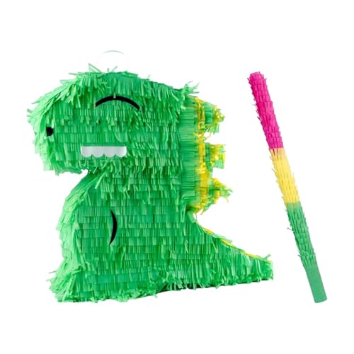 Harilla Dinosaurier Pinata einzigartiger Party bevorzugt lustiges Ornament Kreatives Spielzeug mit Stick für Neujahr Geburtstagsfeierpartys Herzstück von Harilla