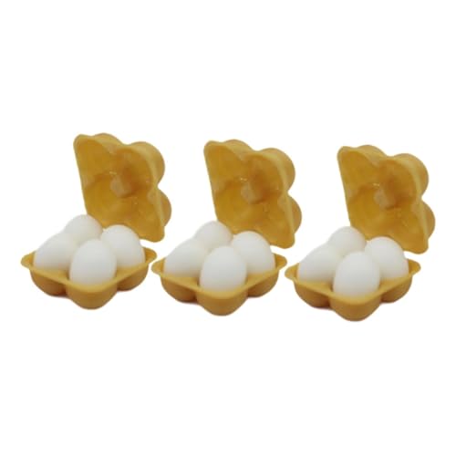 Harilla Dollhouse Miniature 12pcs Eier 1/12 DIY Accessoires Mikroszenendekoration kleine Eierschachtel für Restaurant Jungen Mädchen, Gelb Harilla Dollhouse Miniature 12pcs Eier 1/12 DIY Accessoires Mikroszenendekoration kleine Eierschachtel für Restaurant Jungen Mädchen, Gelb von Harilla