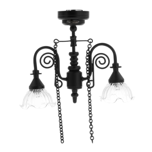 Harilla Droplight-Mini-Deckenleuchte im Maßstab 1:12, Ornamente, Metall-Miniaturmöbel, Raum für Sandtisch, Bahnhof, DIY-Landschaft, Schwarz Harilla Droplight-Mini-Deckenleuchte im Maßstab 1:12, Ornamente, Metall-Miniaturmöbel, Raum für Sandtisch, Bahnhof, DIY-Landschaft, Schwarz von Harilla