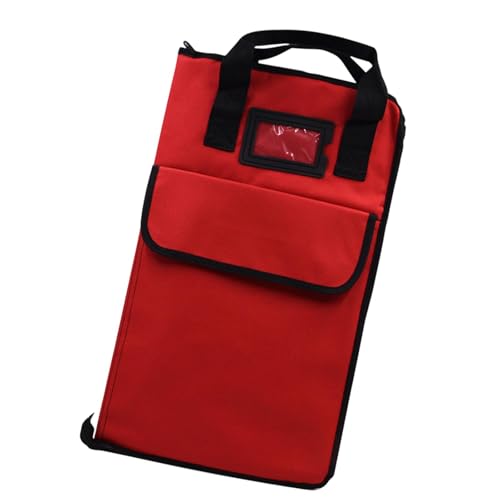 Harilla DrumStick Bag Mallet Hülle robuste Oxford -Stoffgeschenke Hochleistungs -Reißverschluss Schließung mit Griff Teenager Trommelstick Halter, Rot von Harilla