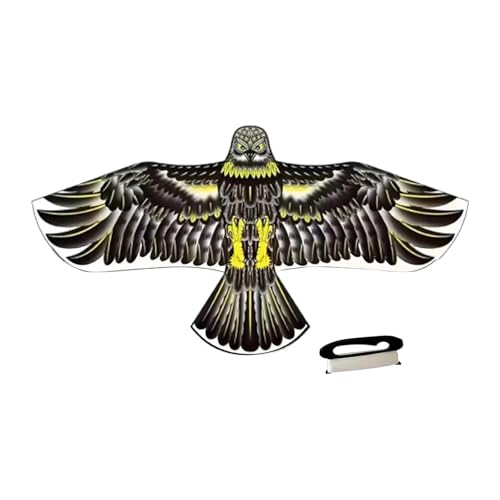 Harilla Eagle Shape Kite Große Vogelkite Einfach zu fliegen riesige Schaukel enthalten 100m Saiten Sport Kite für Outdoor Game Family Beach Park, 160cmx72cm von Harilla