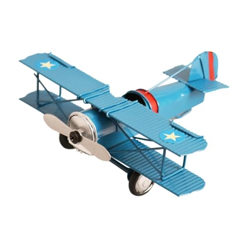 Harilla Eisenflugzeug-Modell, Flugzeugmodelle, Foto-Requisite, Souvenir, pädagogisches Spielzeug, Hubschraubermodell für die Dekoration von Wohnzimmer und, Blau Harilla Eisenflugzeug-Modell, Flugzeugmodelle, Foto-Requisite, Souvenir, pädagogisches Spielzeug, Hubschraubermodell für die Dekoration von Wohnzimmer und, Blau von Harilla きん