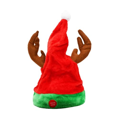 Harilla Elektrische Hüte Kappe Tanzen Nikolausmütze Spielzeug Weihnachten Party Kopfbedeckung Elektrische Weihnachtsmütze für Partybedarf Kinder Neujahr, Stil c von Harilla