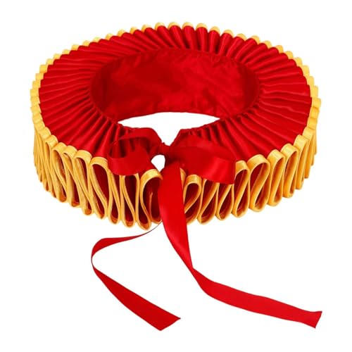 Harilla Elisabethanische Clown-Halsrüsche, Hals, dekorativ, Clown-Cosplay, abnehmbare Rüschen für Partyzubehör, Requisite, Rotes Gold Harilla Elisabethanische Clown-Halsrüsche, Hals, dekorativ, Clown-Cosplay, abnehmbare Rüschen für Partyzubehör, Requisite, Rotes Gold von Harilla