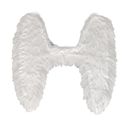 Harilla Engelsflügel, Cosplay, Federflügel, Halloween-Kostümzubehör für Bühnenauftritt, Foto-Requisiten, Karnevalsurlaub, Weiß von Harilla