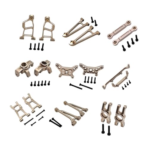 Harilla Ersatzteile für ferngesteuerte Autos, Upgrade-Kit aus Metall für RC-Autos, tragbares Zubehör aus Aluminium für 1:14, Champagner Gold von Harilla きん
