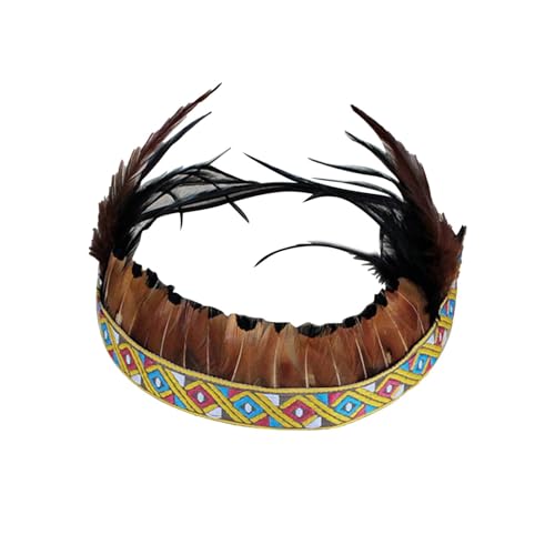 Harilla Feder-Kopfschmuck, Stirnband, Foto-Requisiten, Krone, Zubehör, Kopfbedeckung, Indianerhut für Mardi Gras, Maskerade, Tanzshow, Performance, Aldult B Harilla Feder-Kopfschmuck, Stirnband, Foto-Requisiten, Krone, Zubehör, Kopfbedeckung, Indianerhut für Mardi Gras, Maskerade, Tanzshow, Performance, Aldult B von Harilla