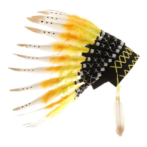 Harilla Feder-Kopfschmuck, amerikanischer Häuptling, Indianer-Ureinwohner-Hut, Kopfbedeckung, Damen und Mädchen, Kopfbedeckung, Stirnband für Festival, Party, Stil D Harilla Feder-Kopfschmuck, amerikanischer Häuptling, Indianer-Ureinwohner-Hut, Kopfbedeckung, Damen und Mädchen, Kopfbedeckung, Stirnband für Festival, Party, Stil D von Harilla