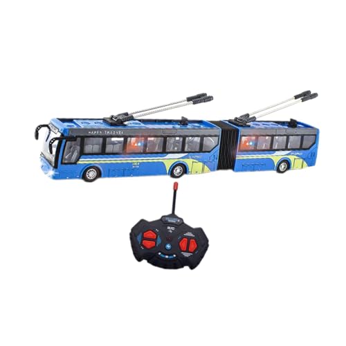 Harilla Ferngesteuerter Schulbus RC Schulbus 1/32 Funkgesteuerte Maschine Spielzeug Geschenke zu öffnende Türen Spielbus Ferngesteuerter Bus, Blau Lang von Harilla