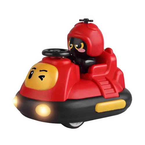 Harilla Ferngesteuertes Auto mit Musiklicht, ferngesteuertes Auto mit Fahrer, ferngesteuertes Cartoon-Autospielzeug für und Teenager, Rot von Harilla