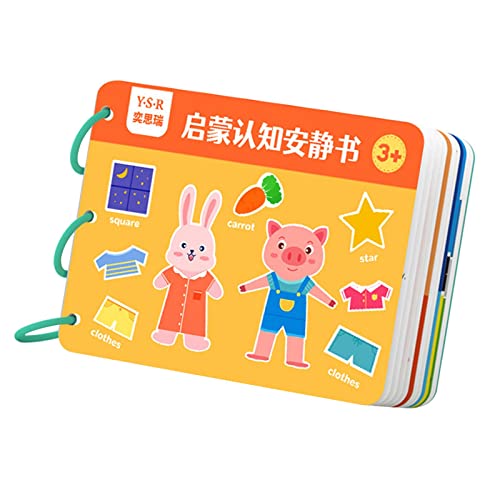 Harilla Früherziehungs-Kartenbuch, wiederverwendbarer Aufkleber, pädagogische sensorische Sprachkarten, Kinder-Aufkleber-Buch von Harilla