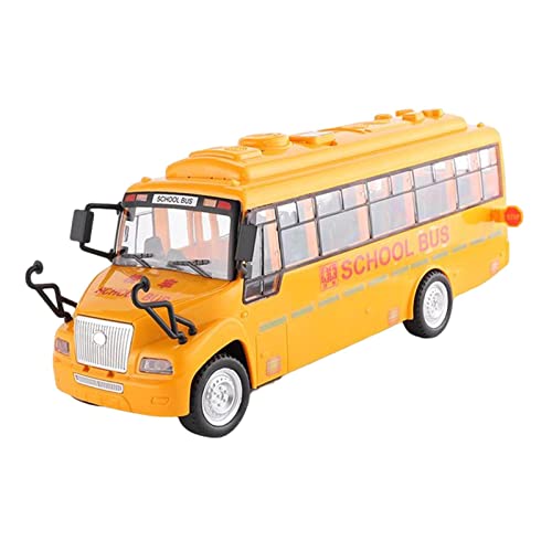 Harilla Gelber Reisebus, Spielzeug mit Sound und Licht, öffnende Türen, für Kinder, Jungen, Mädchen, 29,5 cm x 11 cm x 9,5 cm von Harilla
