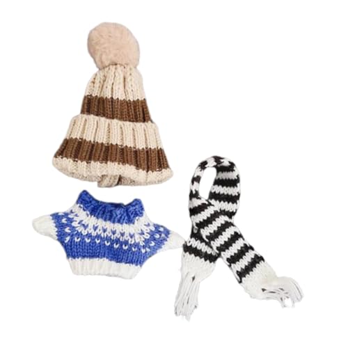 Harilla Girl Doll Kleidung Pullover Puppenkleidung abnehmbar weiche Plüschpuppenzubehör Stilvolle Kostüme Puppe Outifits für 17 cm Puppe, Blau von Harilla