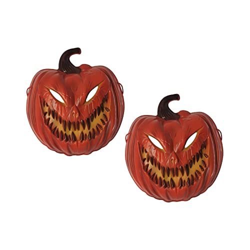 Harilla Gruselige Kürbis LED Maske für Halloween Partys, Orange, 23 cm x 21,5 cm von Harilla
