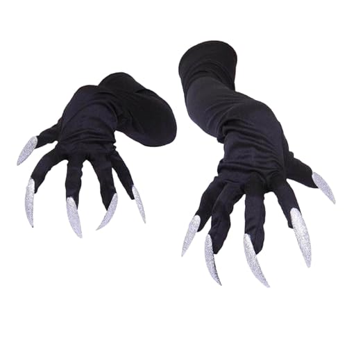 Harilla Halloween Hexenhandschuhe tragbare Lange Fingernägel für Weihnachtsfotografie -Requisiten Harilla Halloween Hexenhandschuhe tragbare Lange Fingernägel für Weihnachtsfotografie -Requisiten von Harilla