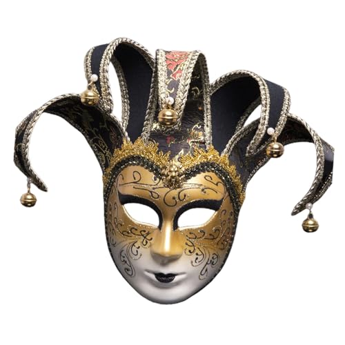 Harilla Halloween Mardi Gras Maske Cosplay Maske Kreative Frauen Kostüm Zubehör Dekorative Maske Wandbehang für Nachtclub Urlaub, Schwarz von Harilla