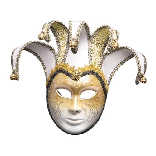 Harilla Halloween Mardi Gras Maske Cosplay Maske Kreative Frauen Kostüm Zubehör Dekorative Maske Wandbehang für Nachtclub Urlaub, Weiß von Harilla