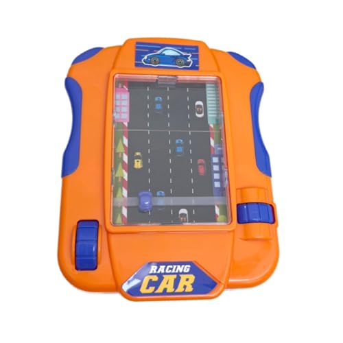 Harilla Handheld-Spiel Frühe pädagogische Simulation Rennwagen Abenteuer Level Spiel Simulation Rennwagen Spielzeug für Kinder Party Spielzeug Kinder, Orange von Harilla